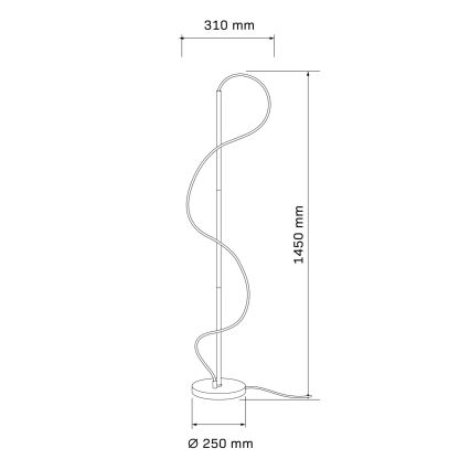 LED stoječa svetilka EMMA LED/24W/230V zlata