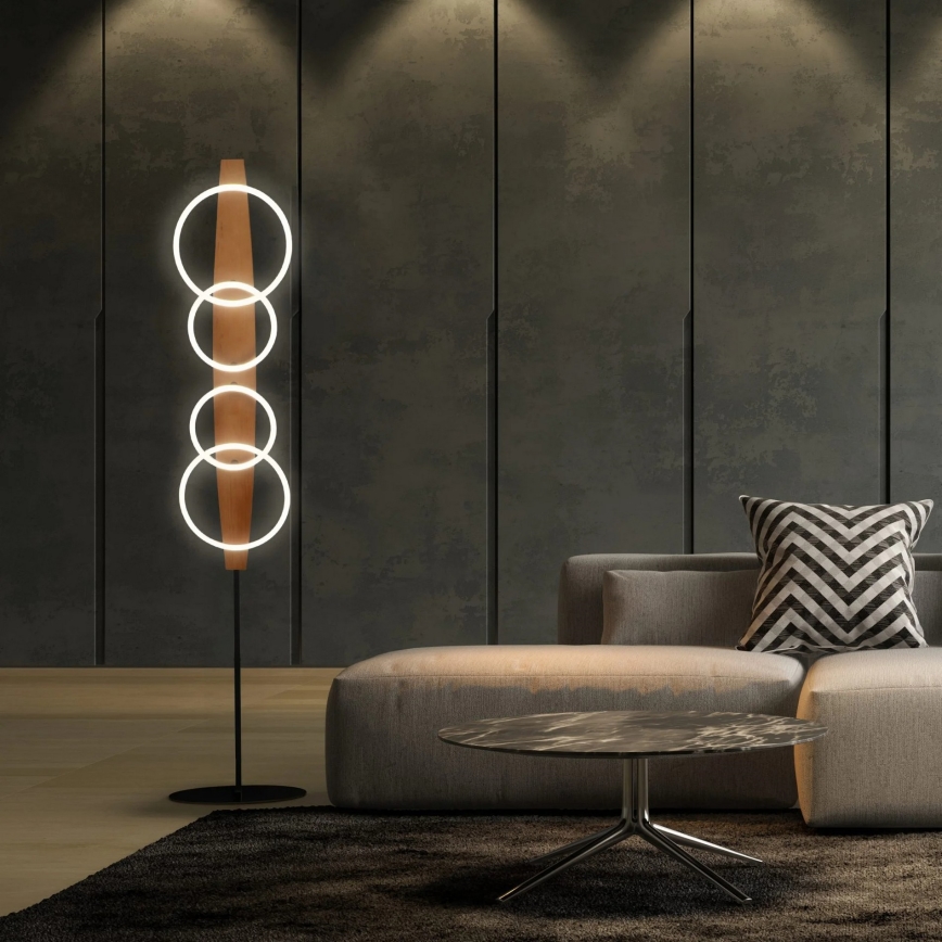 LED stoječa svetilka MELISA LED/25W/230V, iz borovega lesa