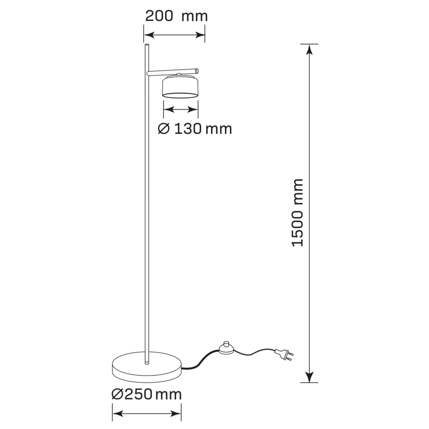 LED stoječa svetilka OFELIA 1xGX53/6W/230V črna/zadimljena