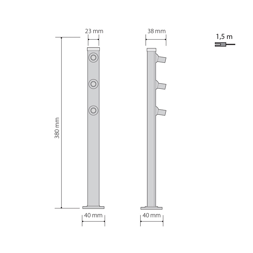 LED Stoječa svetilka PICCO 3xLED/5,4W/500mA