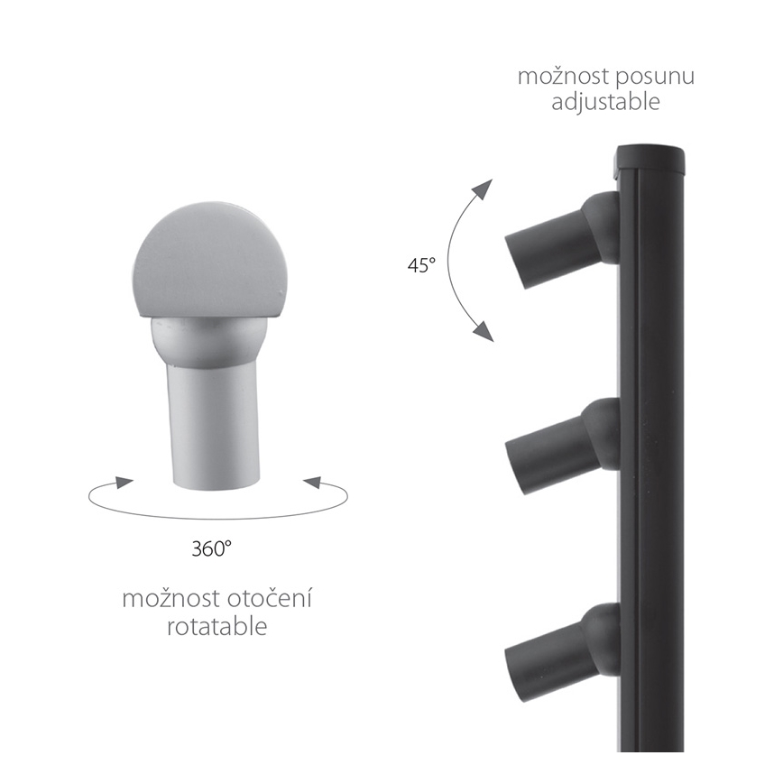 LED Stoječa svetilka PICCO 3xLED/5,4W/500mA