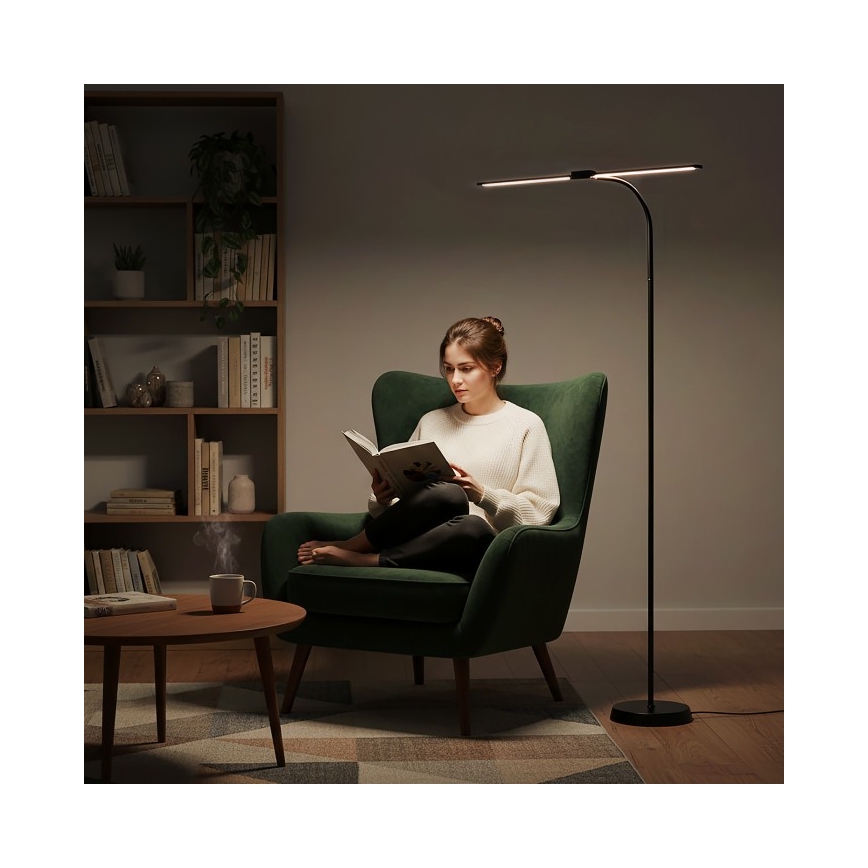 LED stoječa svetilka TEILO s funkcijo zatemnitve LED/14W/230V 3000/4000/6000K črna