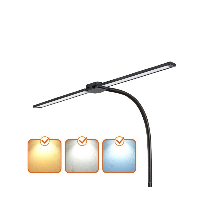 LED stoječa svetilka TEILO s funkcijo zatemnitve LED/14W/230V 3000/4000/6000K črna