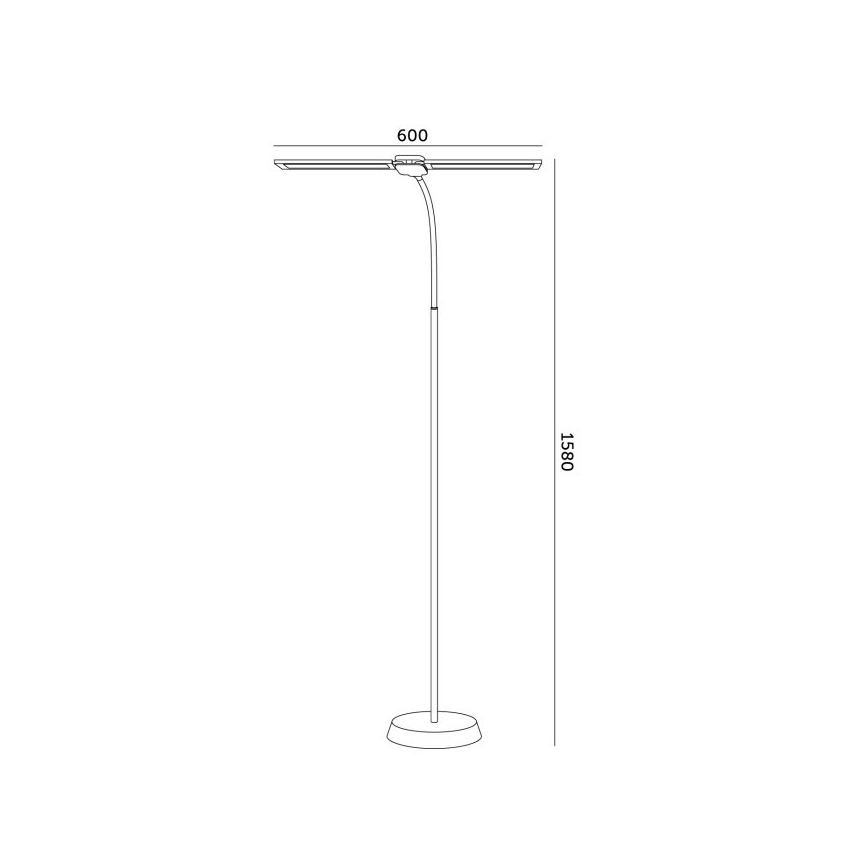 LED stoječa svetilka TEILO s funkcijo zatemnitve LED/14W/230V 3000/4000/6000K črna