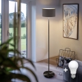 LED stoječa svetilka TUNJA 1xE27/20W/230V premer 30 cm črna/taupe