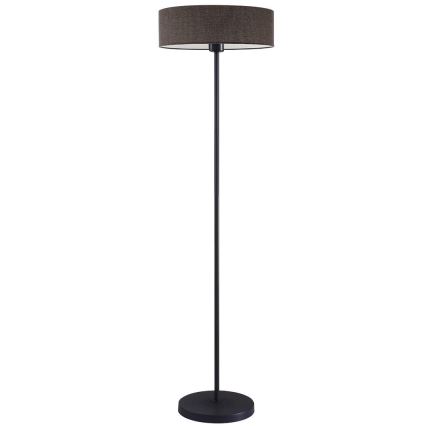 LED stoječa svetilka TUNJA 1xE27/20W/230V, premer 38 cm, črna/rjava
