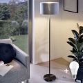 LED stoječa svetilka TUNJA 1xE27/20W/230V premer 38 cm črna/siva