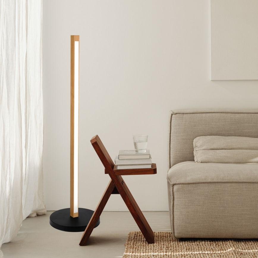 LED stoječa svetilka VERDE LED/18W/230V 3000K hrast/črna