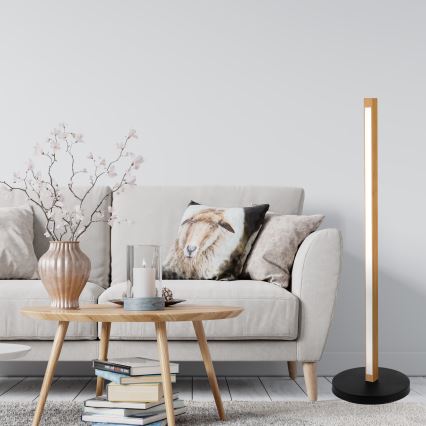 LED stoječa svetilka VERDE LED/18W/230V 3000K hrast/črna