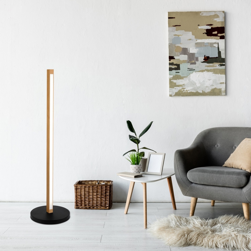 LED stoječa svetilka VERDE LED/18W/230V 3000K hrast/črna