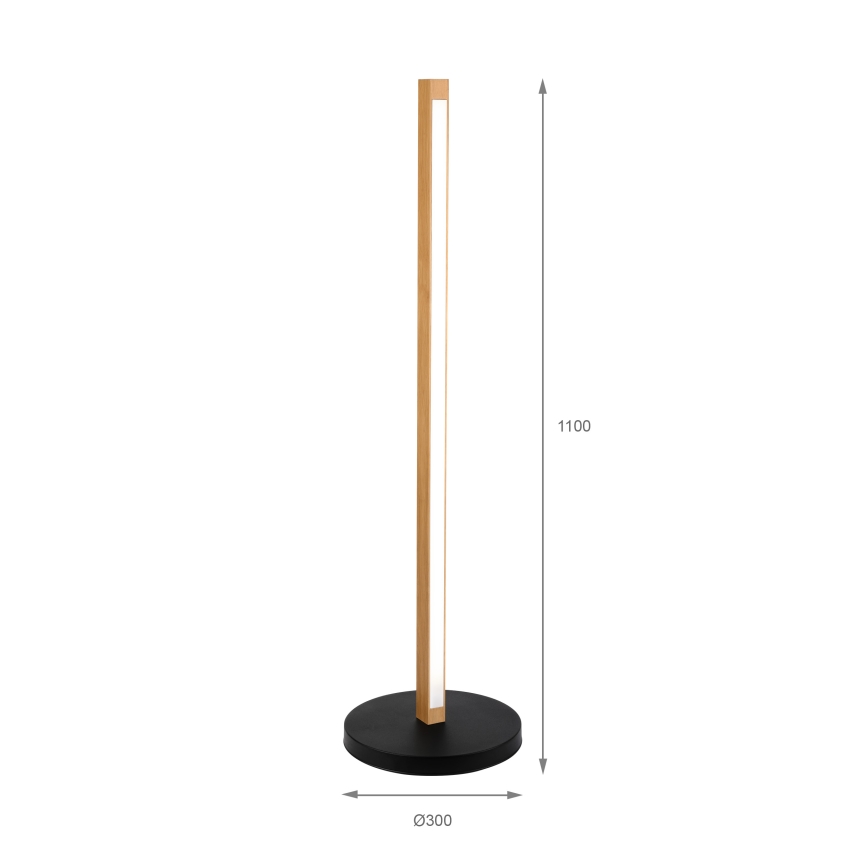 LED stoječa svetilka VERDE LED/18W/230V 3000K hrast/črna