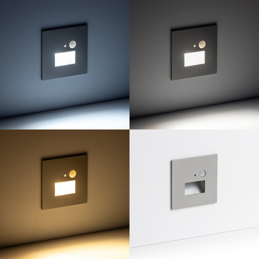 LED Stopniščna luč s senzorjem gibanja LED/1,5W/230V 3000K/4000K/6500K