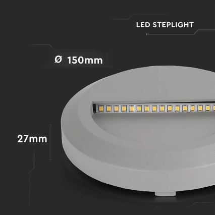 LED Stopniščna svetilka 1xLED/2W/230V 3000K IP65