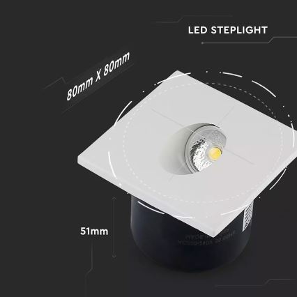 LED Stopniščna svetilka 1xLED/3W/230V 4000K