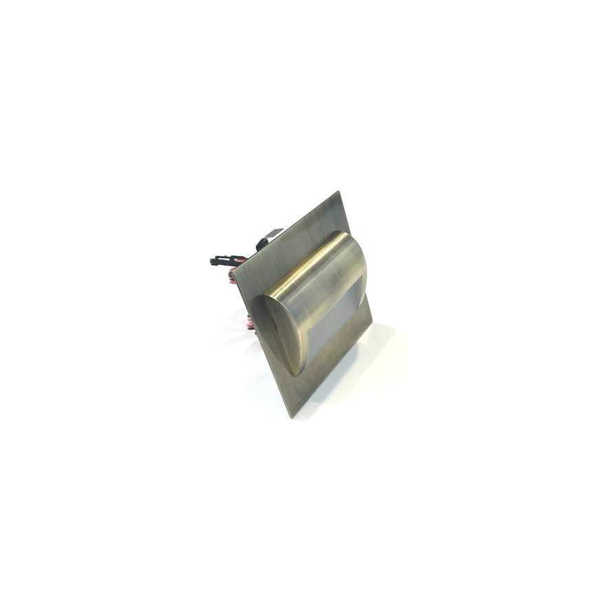 LED Stopniščna svetilka DECORUS LED/1,2W/12V 3000K medenina