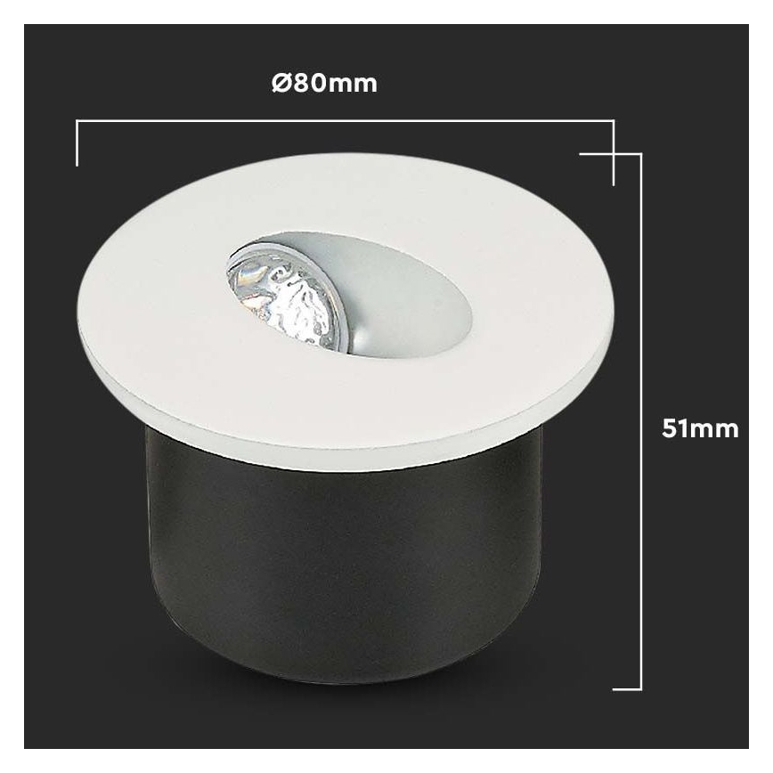 LED Stopniščna svetilka LED/3W/230V 4000K bela