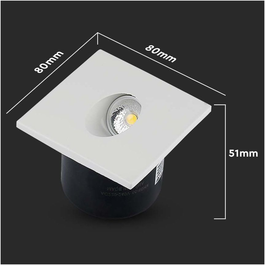 LED Stopniščna svetilka LED/3W/230V 4000K bela