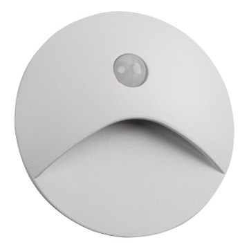 LED stopniščna svetilka s senzorjem gibanja in mraka EXIN LED/2,5W/230V 3000K IP65 bela okrogla
