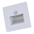 LED stopniščna svetilka s senzorjem gibanja in mraka LED/3W/230V 3000K bela