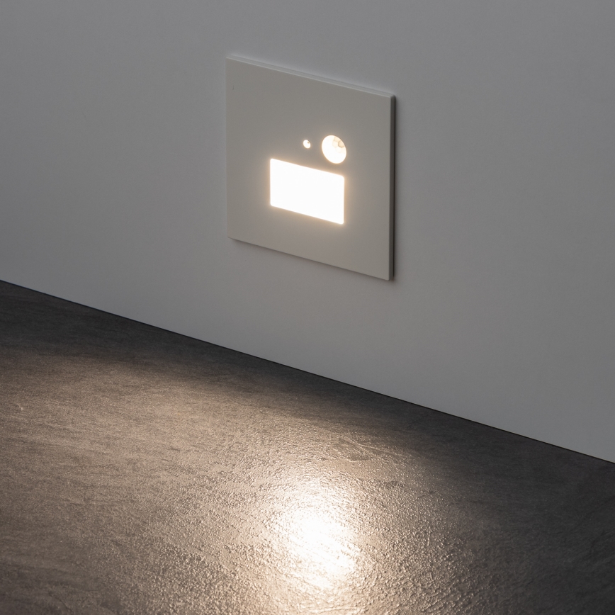 LED svetilka za stopnice s senzorjem gibanja in mraka LED/1,5W/230V 3000/4000/6000K bela