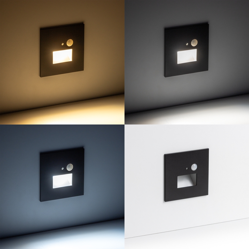 LED Stopniščna svetilka s senzorjem gibanja LED/1,5W/230V 3000K/4000K/6500K