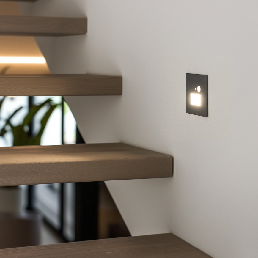 LED Stopniščna svetilka s senzorjem gibanja LED/1,5W/230V 3000K/4000K/6500K