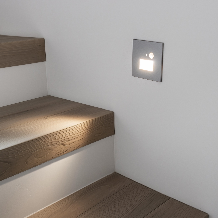 LED Stopniščna svetilka s senzorjem gibanja LED/1,5W/230V 3000K/4000K/6500K