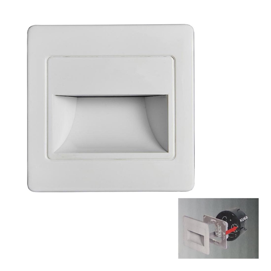 LED Stopniščna svetilka STEP LIGHT LED/1,5W/230V srebrna