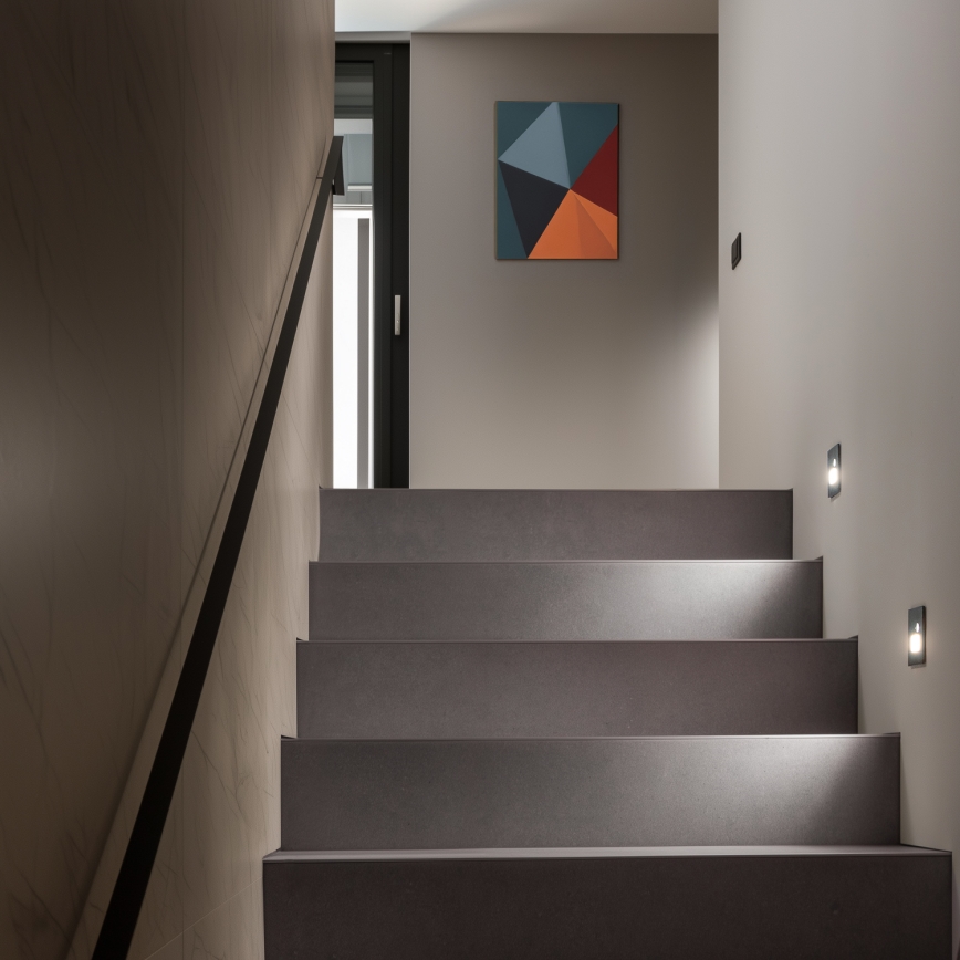 LED svetilo za stopnišče z zaznavalom gibanja in mraka LED/1,5W/230V 3000/4000/6500K antracit