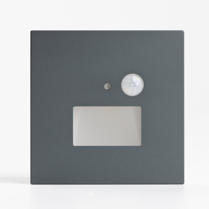 LED svetilo za stopnišče z zaznavalom gibanja in mraka LED/1,5W/230V 3000/4000/6500K antracit