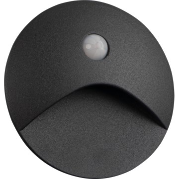 LED stopniško svetilo s senzorjem gibanja in mraka EXIN LED/2,5W/230V 3000K IP65 antracit okroglo