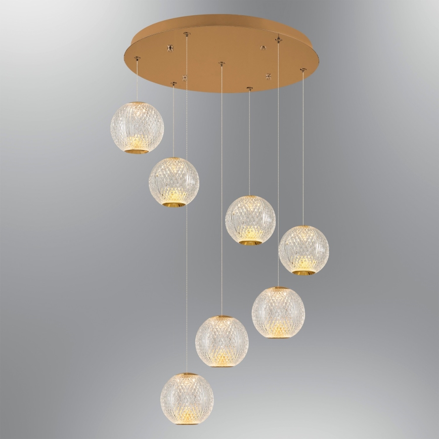 LED stropna lampa CREMONA 7xLED/5W/230V 3000K zlatna