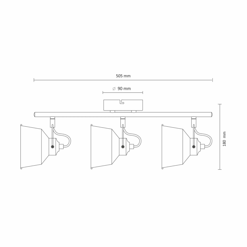 LED Stropna nadgradna svetilka 3xE14/8W/230V