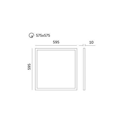 LED vgradna svetilka BALIS LED/40W/230V 4000K 59,5x59,5 cm