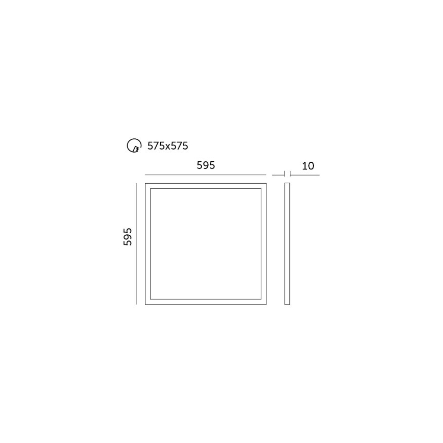 LED vgradna svetilka BALIS LED/40W/230V 4000K 59,5x59,5 cm
