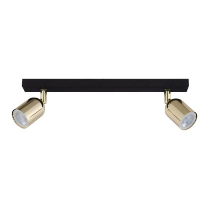 LED stropna reflektorska svetilka TOP 2xGU10/10W/230V črna/zlata