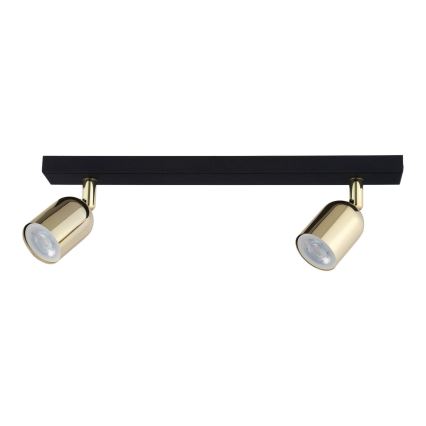 LED stropna reflektorska svetilka TOP 2xGU10/10W/230V črna/zlata