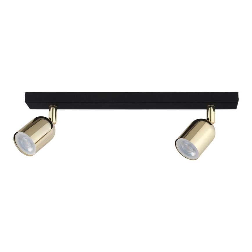 LED stropna reflektorska svetilka TOP 2xGU10/10W/230V črna/zlata