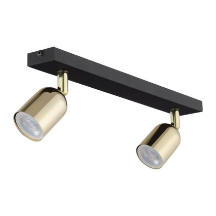 LED stropna reflektorska svetilka TOP 2xGU10/10W/230V črna/zlata