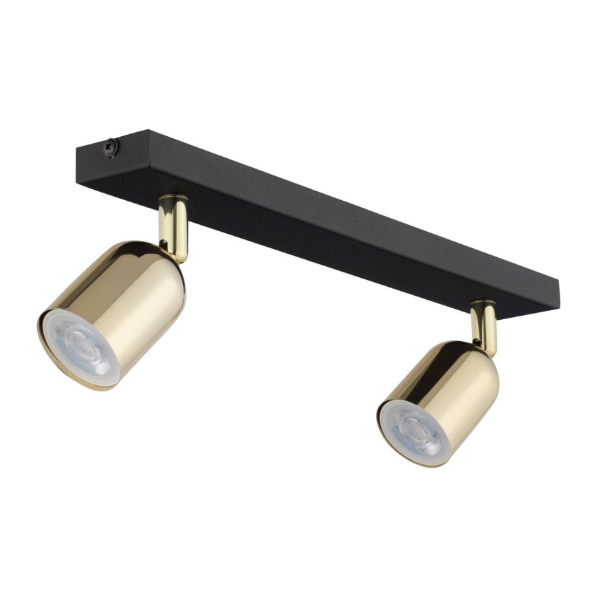 LED stropna reflektorska svetilka TOP 2xGU10/10W/230V črna/zlata
