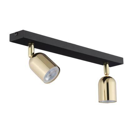 LED stropna reflektorska svetilka TOP 2xGU10/10W/230V črna/zlata