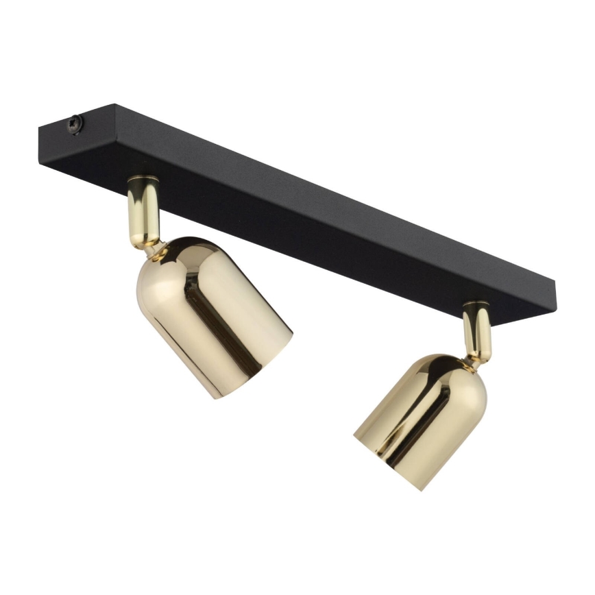 LED stropna reflektorska svetilka TOP 2xGU10/10W/230V črna/zlata