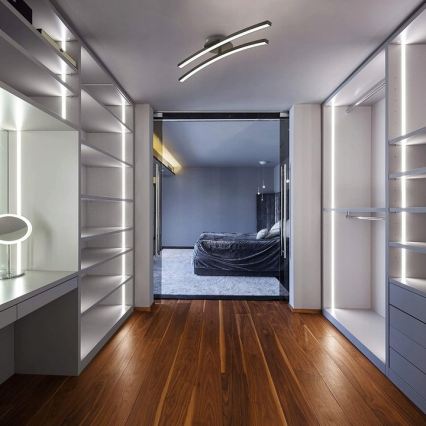 LED stropna svetilka 2xLED/6W/230V 3000K črna