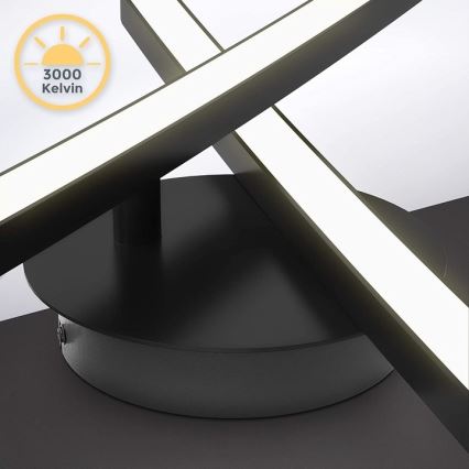 LED stropna svetilka 2xLED/6W/230V 3000K črna