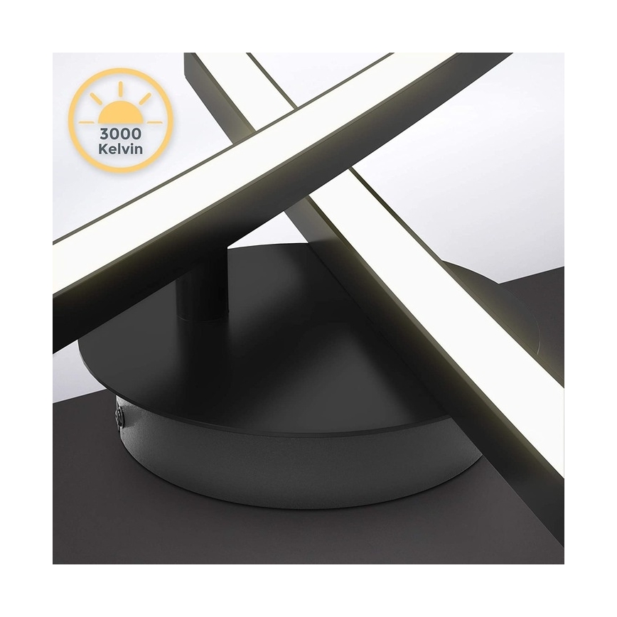 LED stropna svetilka 2xLED/6W/230V 3000K črna