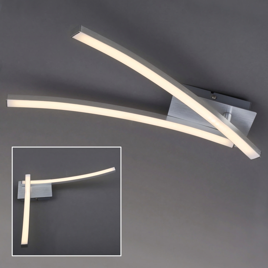 LED stropna svetilka 2xLED/6W/230V 3000K matni krom