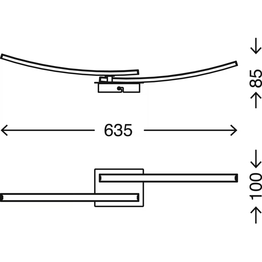 LED stropna svetilka 2xLED/6W/230V 3000K matni krom