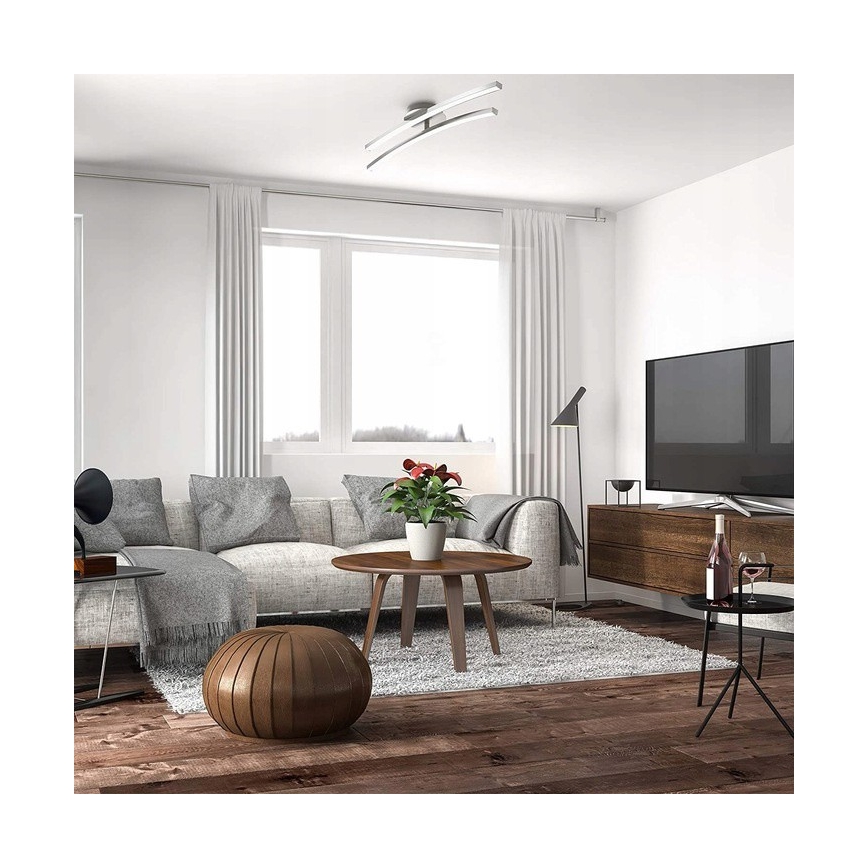 LED stropna svetilka 2xLED/6W/230V v sijajnem kromu