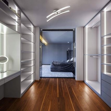 LED stropna svetilka 2xLED/6W/230V v sijajnem kromu