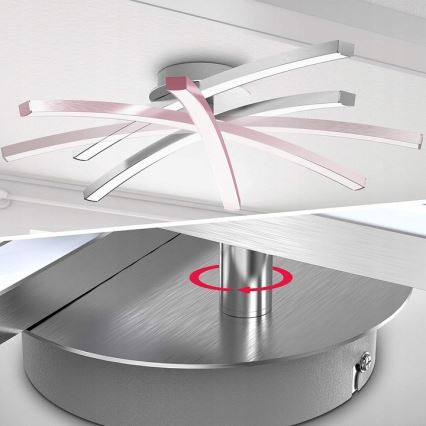 LED stropna svetilka 2xLED/6W/230V v sijajnem kromu